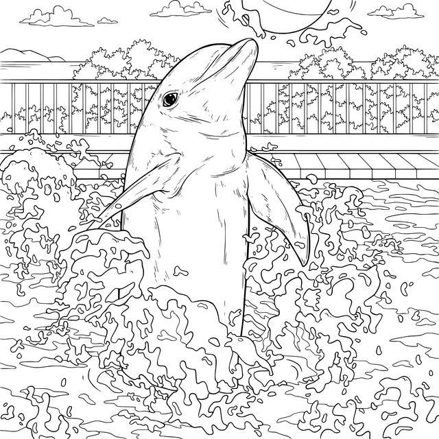 Dolphin Leaping out of the Water
