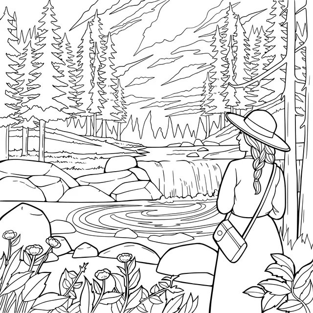 Woman enjoying the scenery