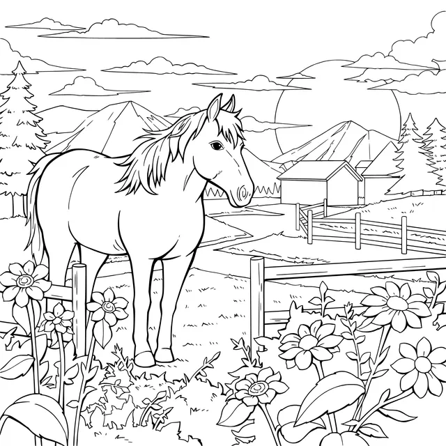 A Steed in the Countryside