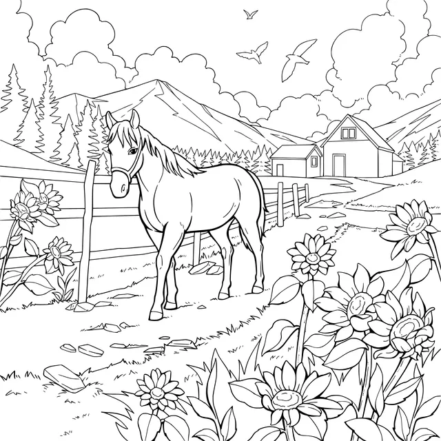A Steed in the Countryside