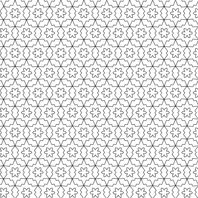 Colorful Geometric Floral Pattern