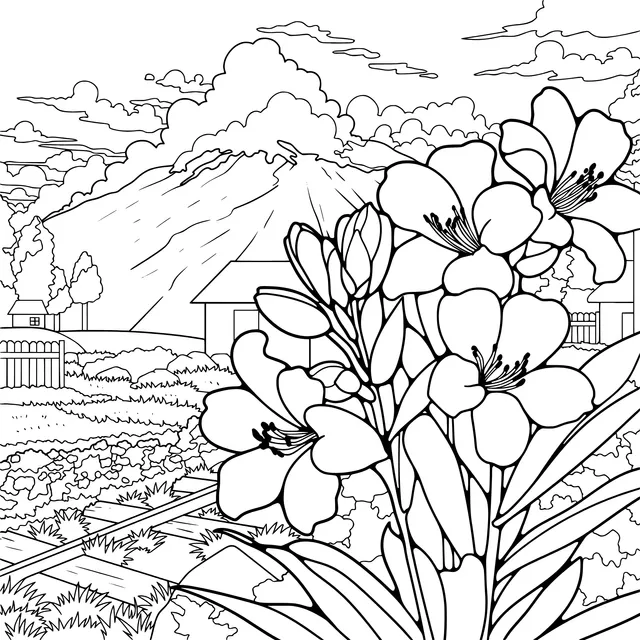 Rural Flower Scenery