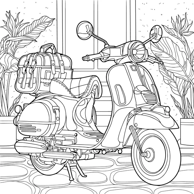 Pink Retro Scooter