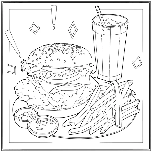 Delicious Burger Set