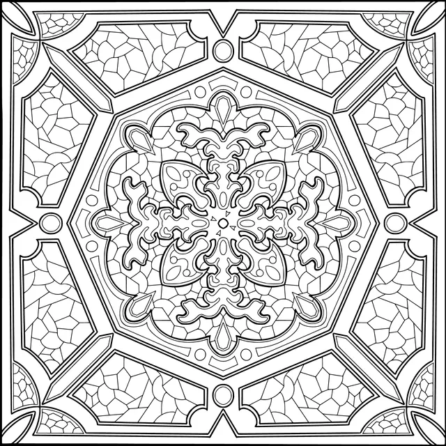 Colorful Mosaic Art Pattern