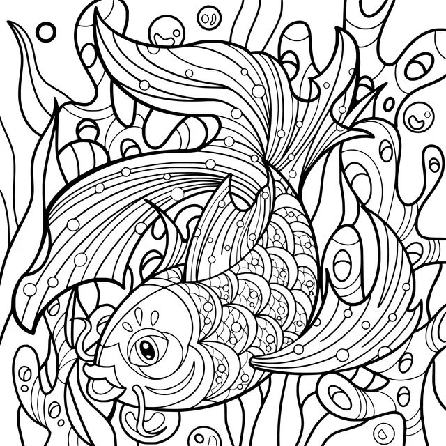 Dreamy Purple Goldfish