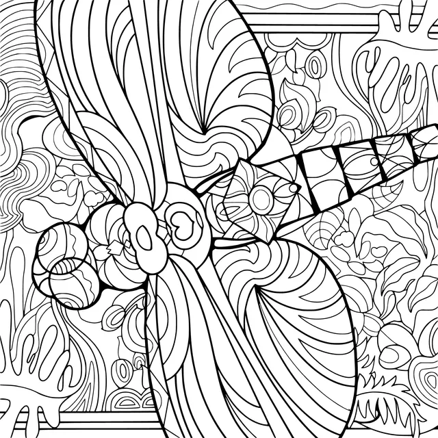 Colorful Abstract Dragonfly