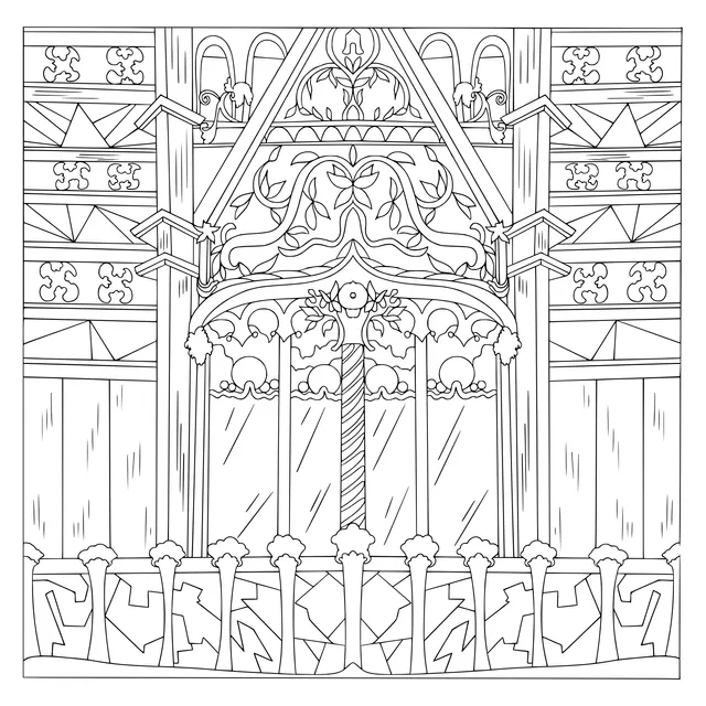 Colorful architectural decorative patterns