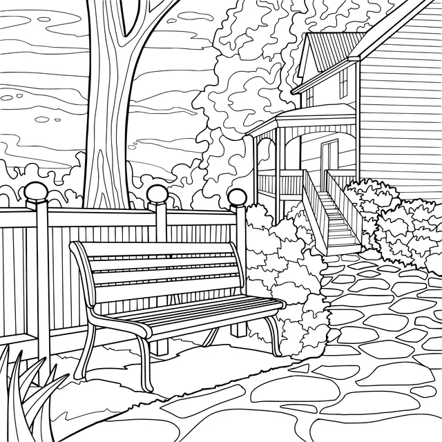 Bench in the Courtyard