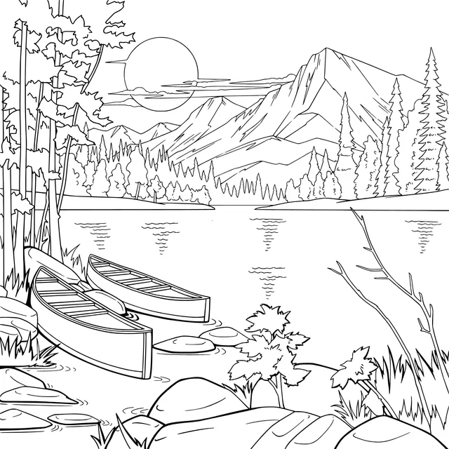 Autumn Lakeside Scenery