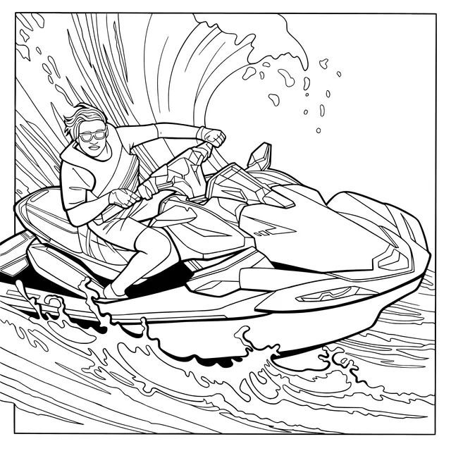 Person riding a jet - ski