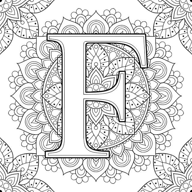 Ornamental Letter F Pattern