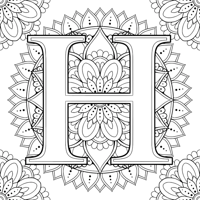 Decorative Letter H Pattern