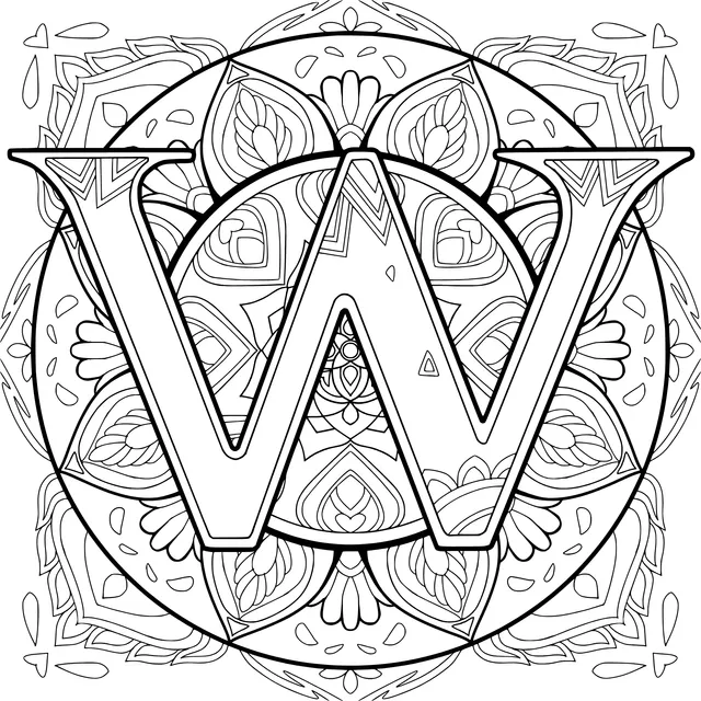 Ornamental Letter W