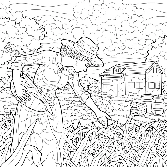 Woman Working in the Field