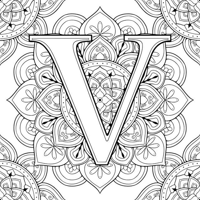 Ornamental Letter V