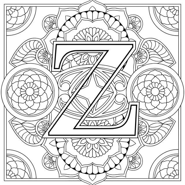 Decorative Letter Z Pattern