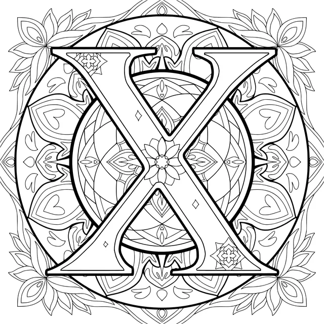 Decorative Letter X Pattern