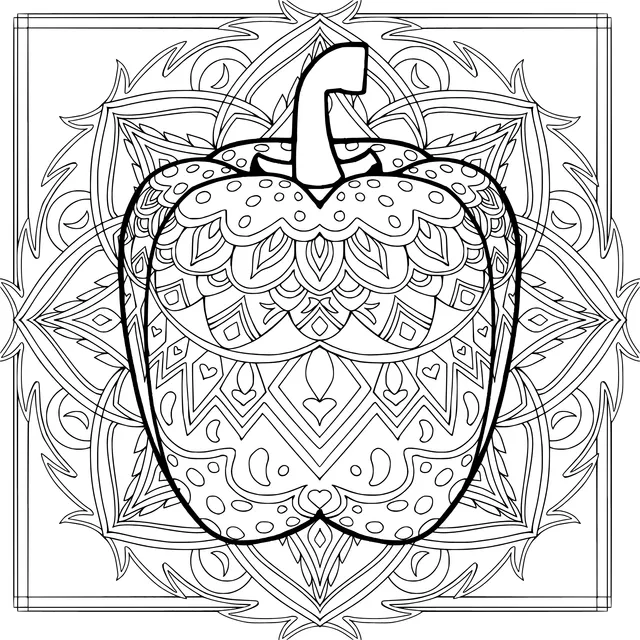 Decorative Green Pepper Illustration