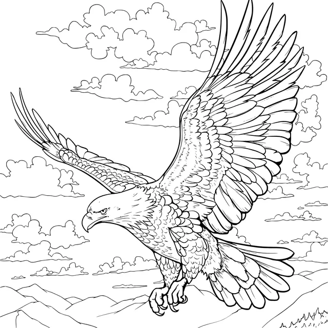 Soaring Bald Eagle