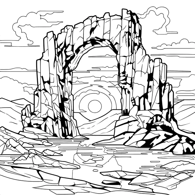 Stone Arch at Sunset