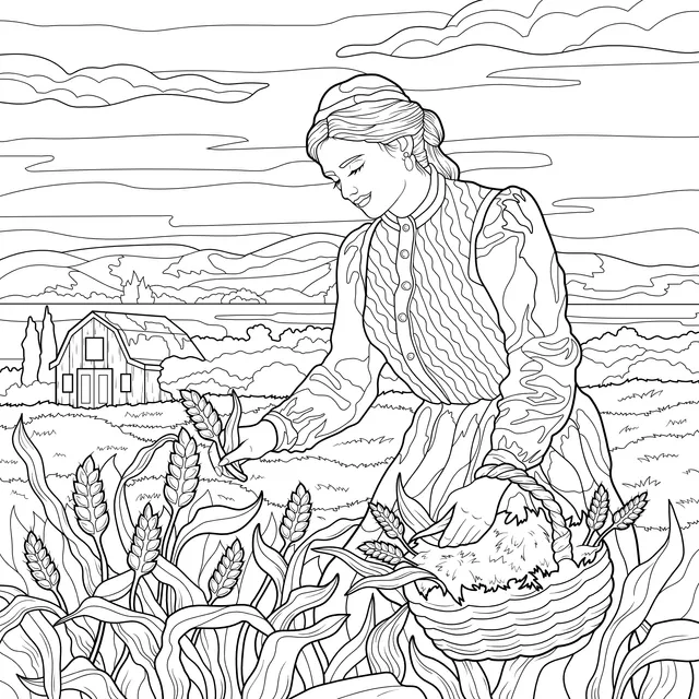 Woman working in the field