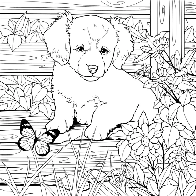 Puppy and Butterfly