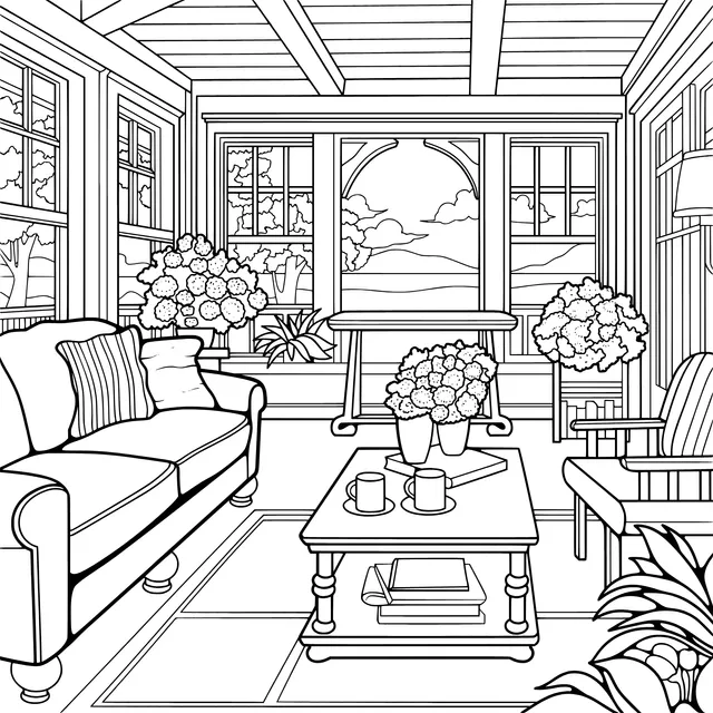 Cozy Sunlit Living Room