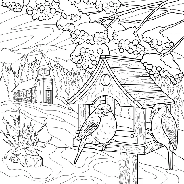 Winter Bird - watching Scene