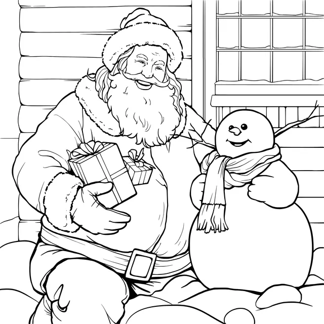 Santa Claus and Snowman