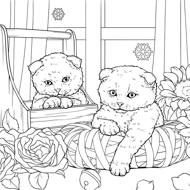 Two Kittens by the Window