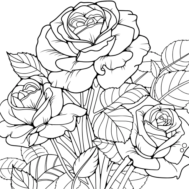 Bouquet of Colorful Roses