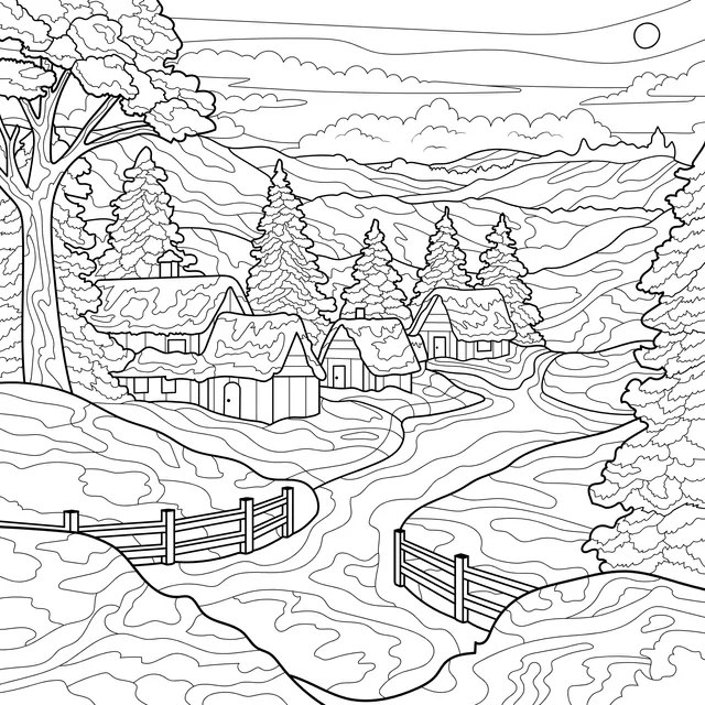 Winter Rural Snowscape