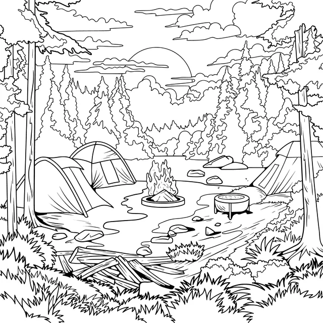 Forest Camping Beauty