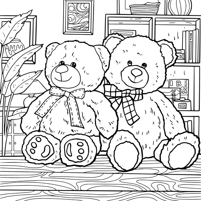 Two lovely teddy bears