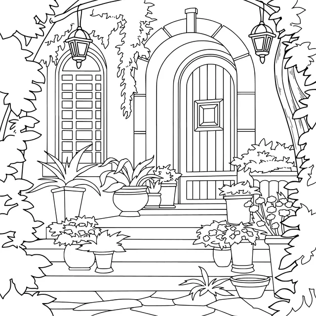 A Cozy Gateway Surrounded by Greenery