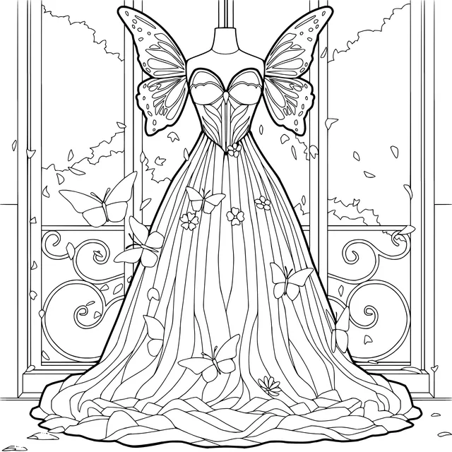 Butterfly - themed Dreamy Gown