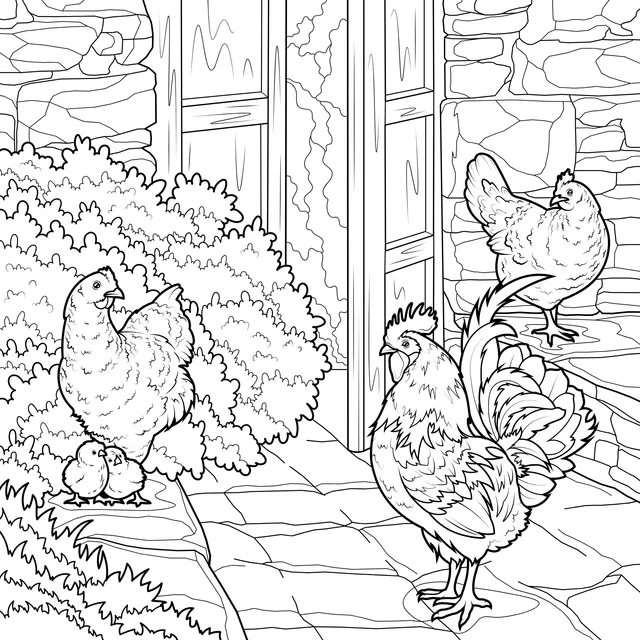 Poultry in the Courtyard
