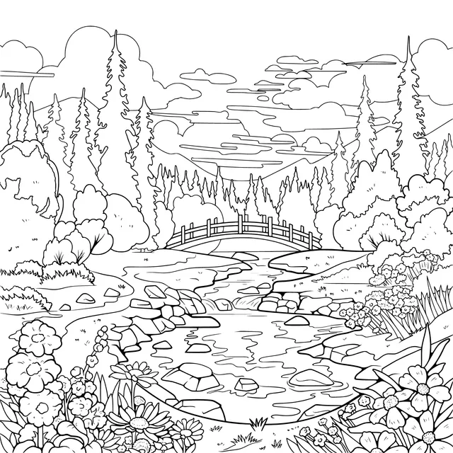 Dreamy Mountain - Forest Landscape