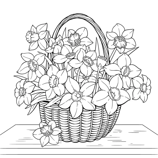 Narcissus in a Flower Basket