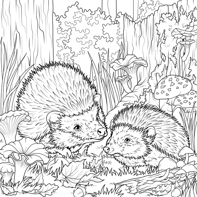 Hedgehog Pals in the Forest