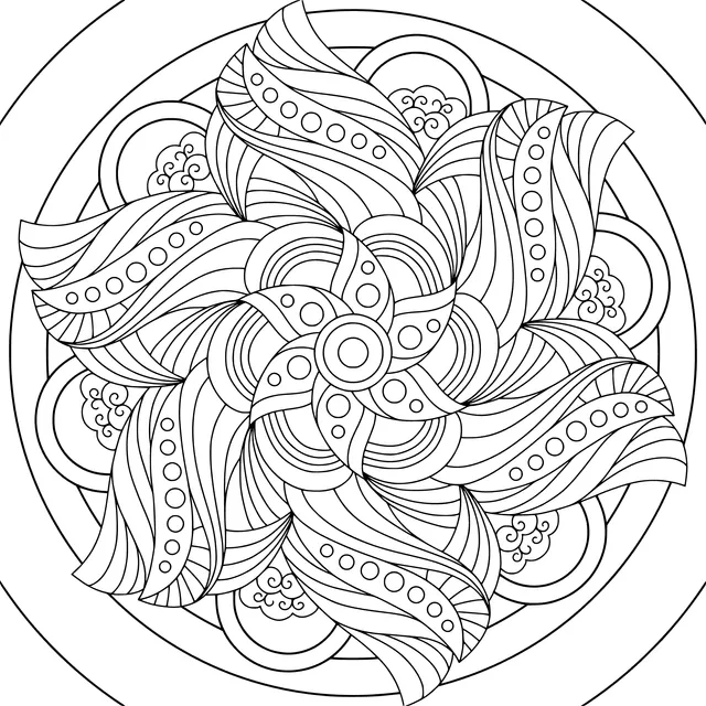 Colorful Swirling Mandala Pattern