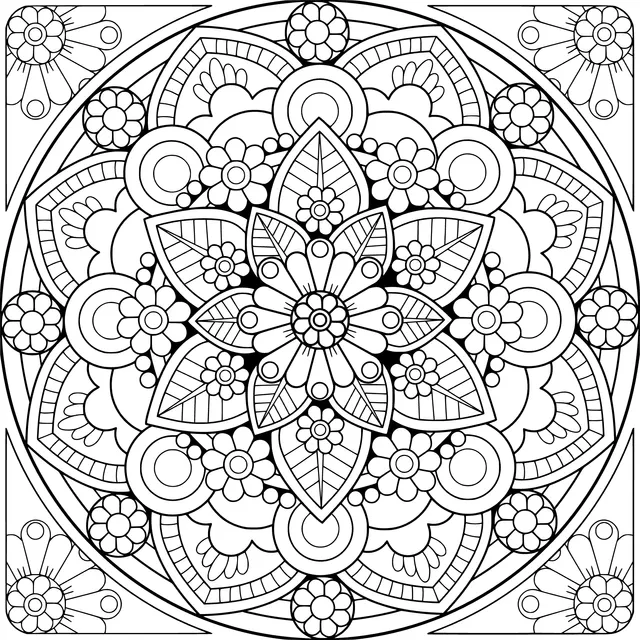 Colorful Floral Mandala Pattern