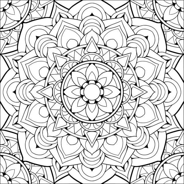 Blue - toned Mandala Pattern