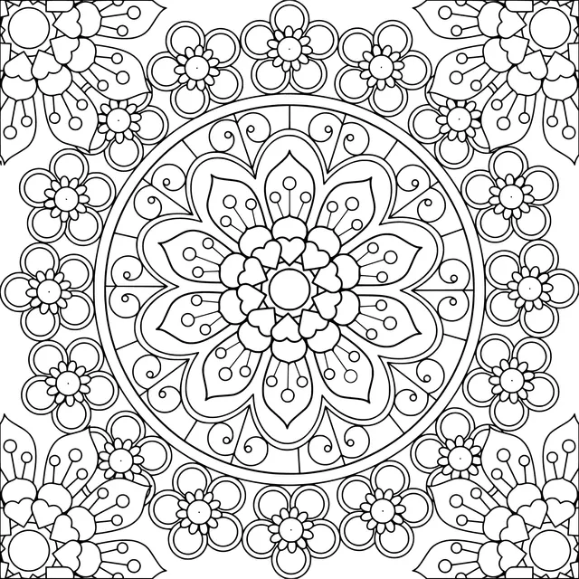 Colorful Floral Mandala Pattern