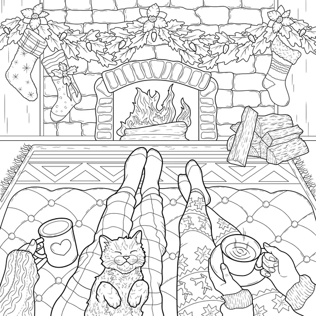 Cozy Time in Front of the Fireplace