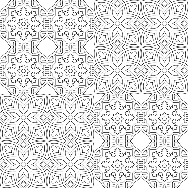Colorful Geometric Floral Patterns
