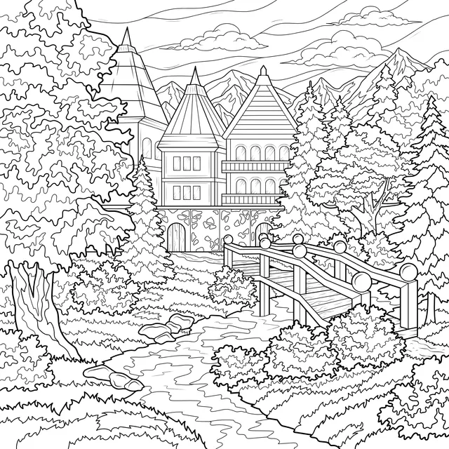 Autumn Castle Landscape