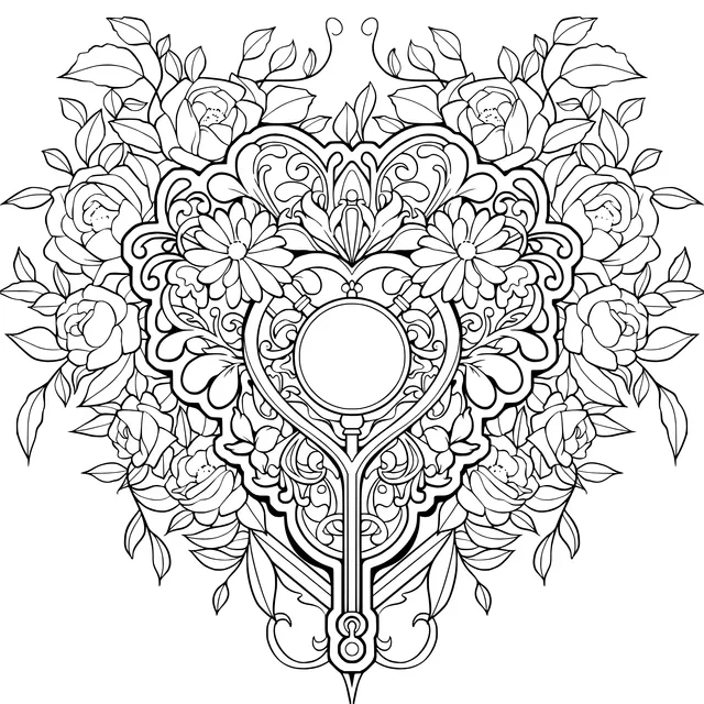 Floral - adorned Heart - shaped Magic Wand