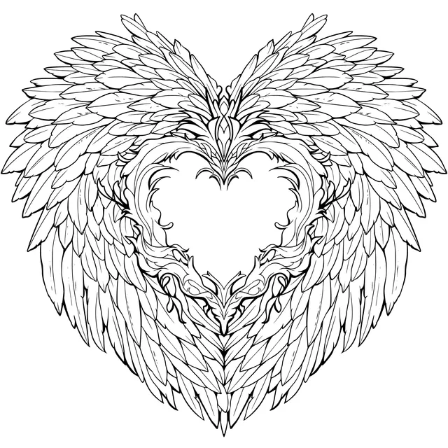 Heart Surrounded by Wings